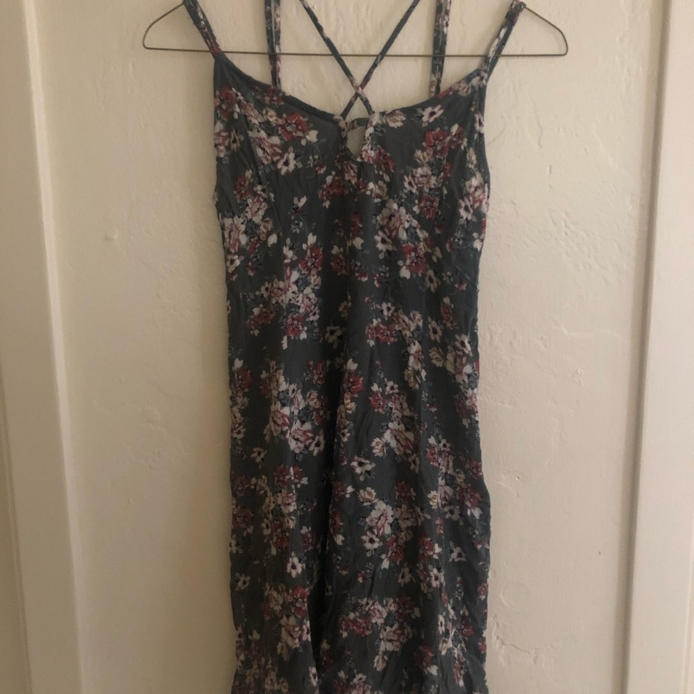 Green summer dress.
